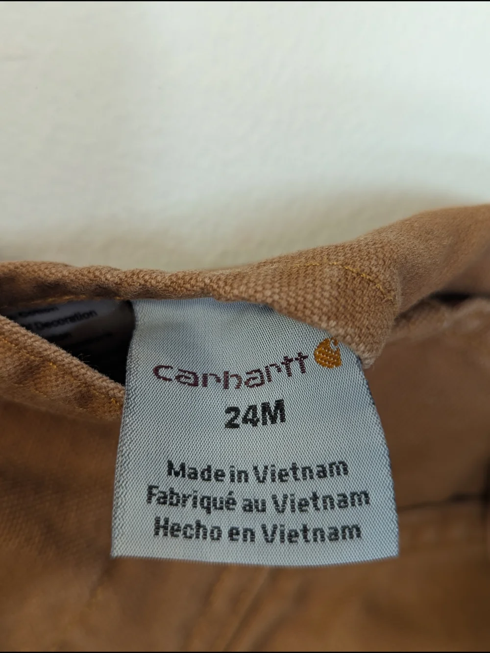 Carhartt Kids 24 Months Classic Double Knee Overalls Brown Canvas Farm Outdoors